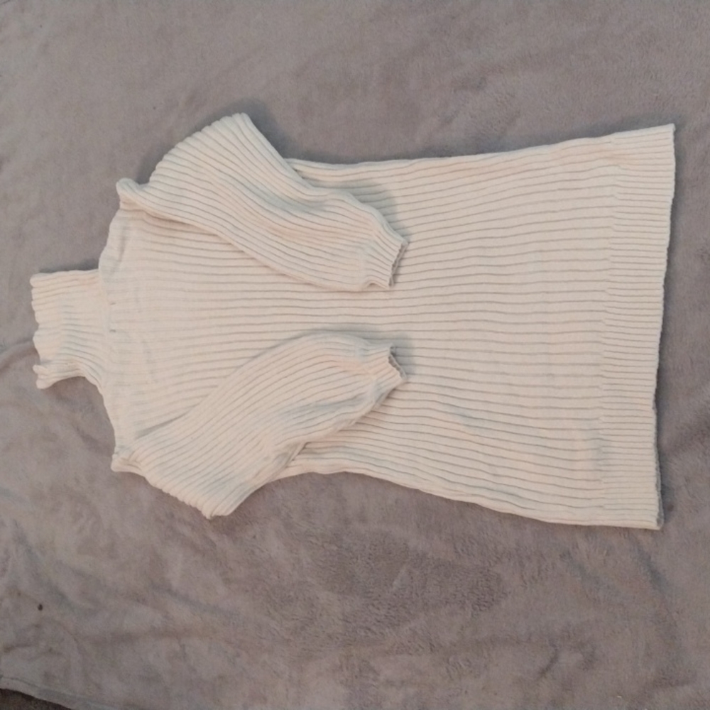 Beige turtle neck